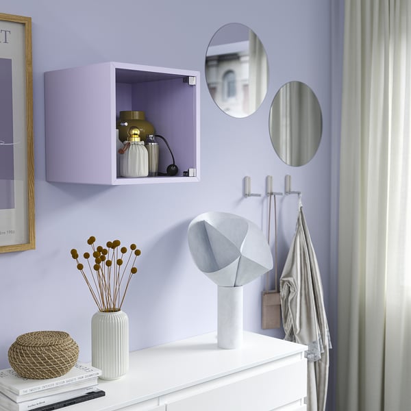 EKET Vitrina de pared, lila claro, 13 3/4x13 3/4x13 3/4 "