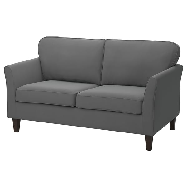 EKHOLMA Funda para sofá de 2 plazas, Hakebo gris oscuro