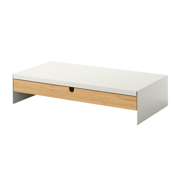ELLOVEN Base monitor con cajón, blanco