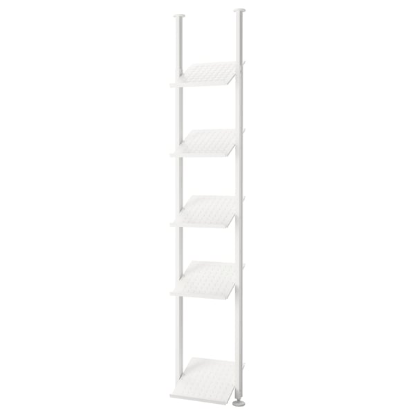 ELVARLI Combinación de almacenaje abierta, blanco, 20 3/8x14 1/8x87 1/4-137 3/4 "