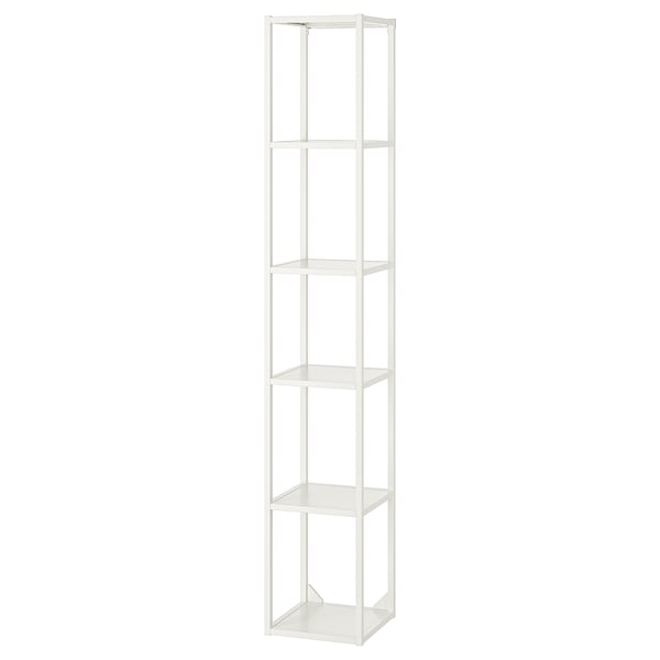 ENHET Armazón alto+estantes, blanco, 12x12x72 "