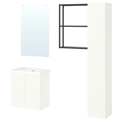 ENHET Baño, antracita/blanco, 24 "