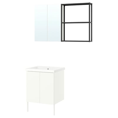 ENHET Baño, antracita/blanco, 24 "