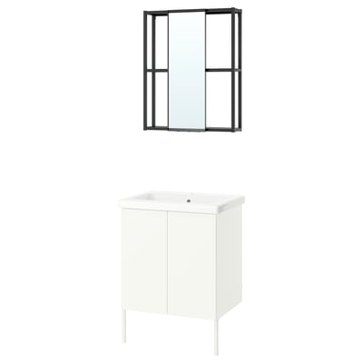 ENHET Baño, antracita/blanco, 24 "