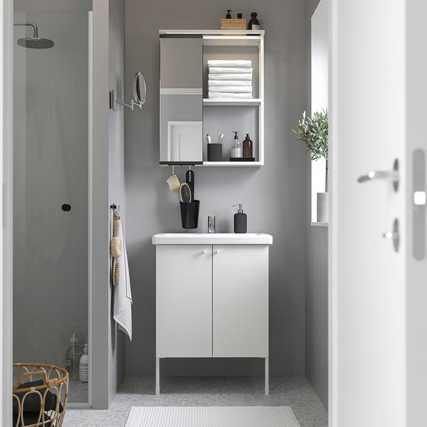 ENHET Baño, blanco, 24 "