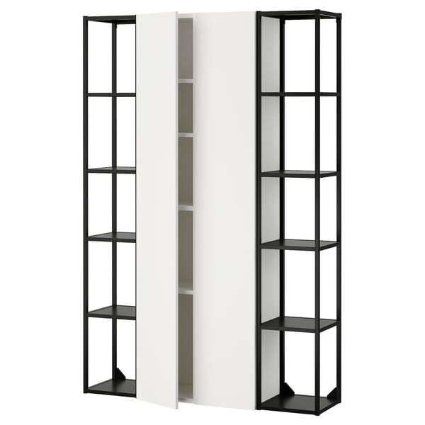 ENHET Combinación de almacenaje, antracita/blanco, 48x12 3/4x72 "