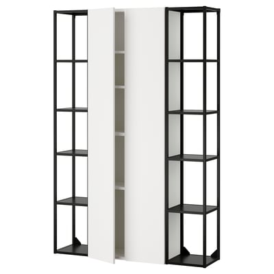 ENHET Combinación de almacenaje, antracita/blanco, 48x12 3/4x72 "