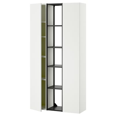 ENHET Combinación de almacenaje, antracita/blanco, 36x12 3/4x72 "