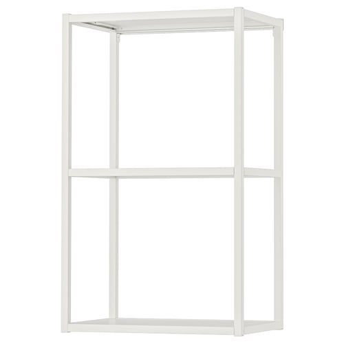 ENHET Estructura de pared+estantes, blanco, 18x12x30 "