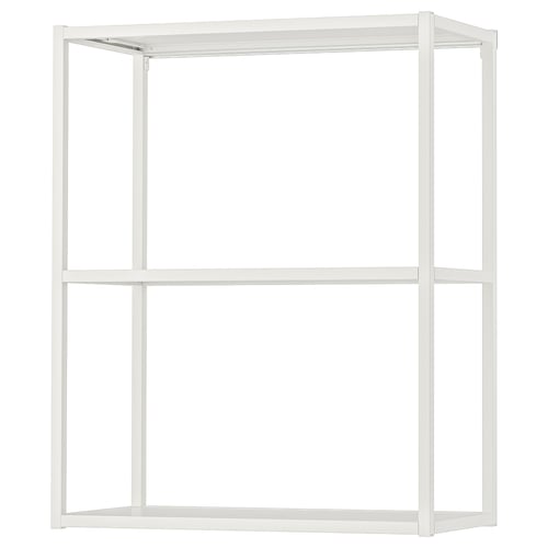 ENHET Estructura de pared+estantes, blanco, 24x12x30 "