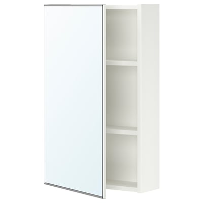 ENHET Gabinete de espejo+1 puerta, blanco, 18x6 3/4x30 "