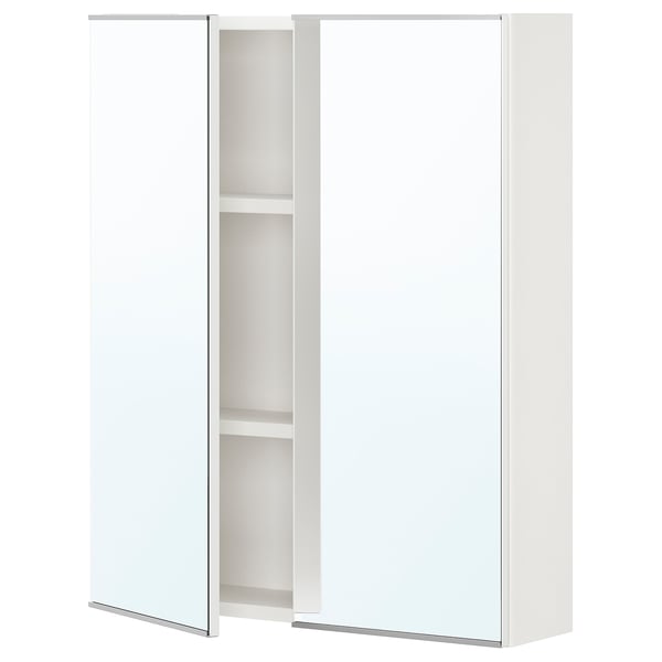 ENHET Gabinete de espejo+2 puertas, blanco, 24x6 3/4x30 "