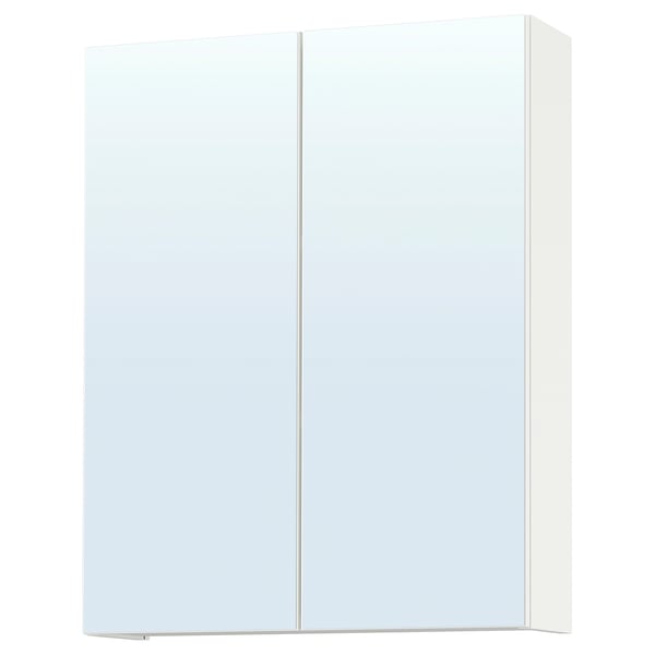 ENHET Gabinete de espejo+puertas, blanco, 24x6 5/8x30 "
