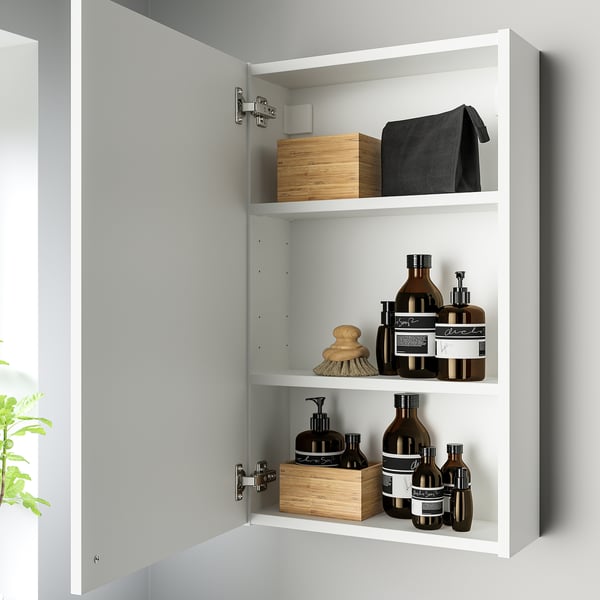 ENHET Gabinete de pared+1 puerta, blanco, 18x6 3/4x30 "