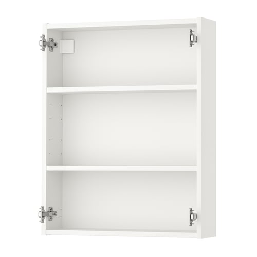 ENHET Gabinete de pared+2 estantes, blanco, 24x6x30 "