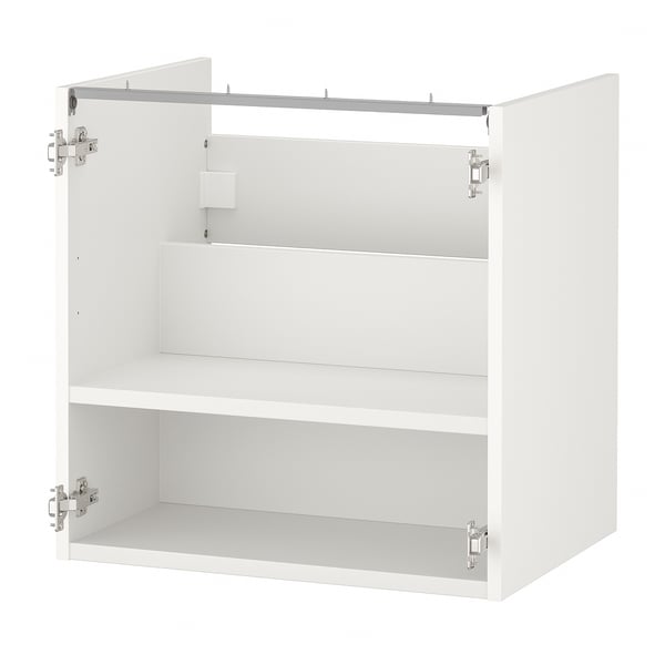ENHET Mueble para baño+estante, blanco, 24x18x24 "
