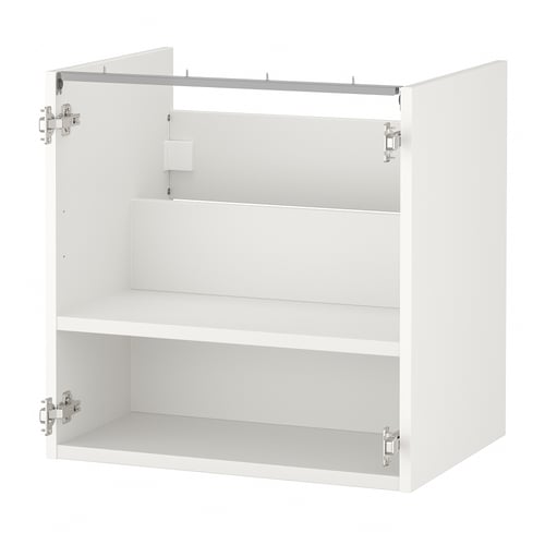 ENHET Mueble para baño+estante, blanco, 24x18x24 "