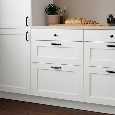 ENKÖPING Frente de cajón, blanco efecto madera, 24x15 "