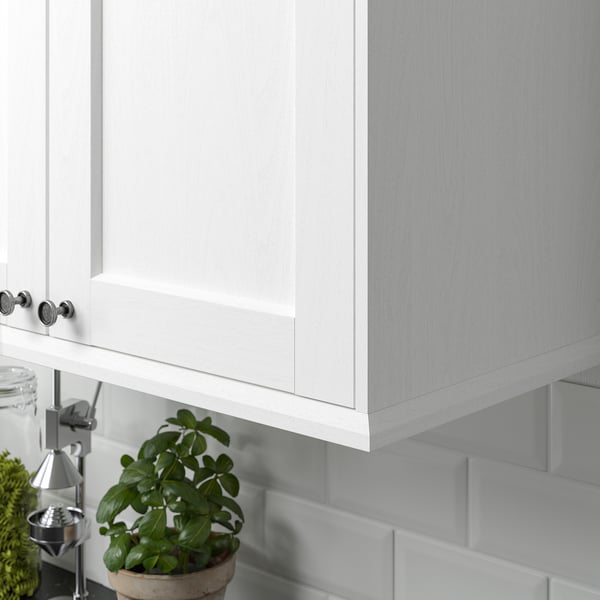ENKÖPING Moldura, blanco efecto madera, 87 "