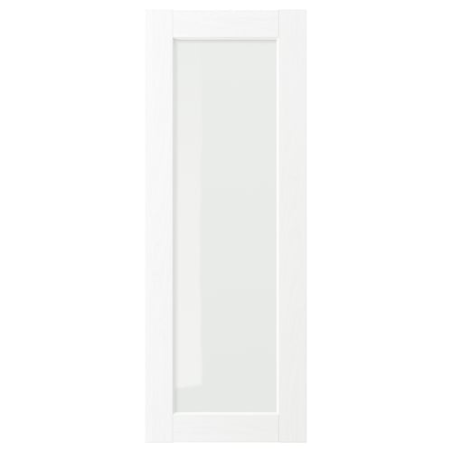 ENKÖPING Puerta de vidrio, blanco efecto madera, 15x40 "