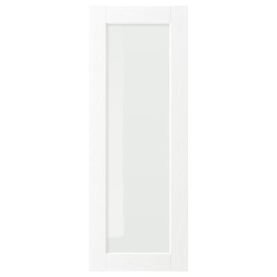 ENKÖPING Puerta de vidrio, blanco efecto madera, 15x40 "