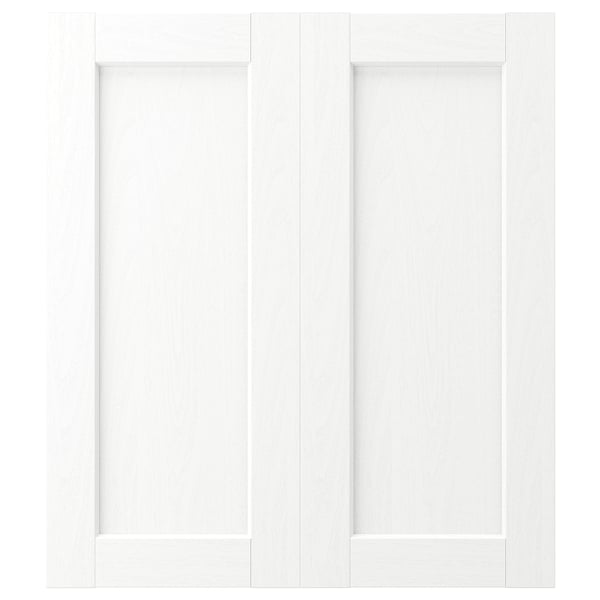 ENKÖPING Puerta gabinete bajo esquina, 2pz, blanco efecto madera, 13x30 "