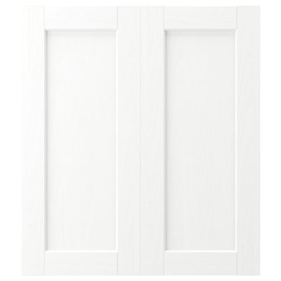 ENKÖPING Puerta gabinete bajo esquina, 2pz, blanco efecto madera, 13x30 "