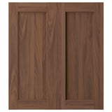 ENKÖPING Puerta gabinete bajo esquina, 2pz, marrón efecto de nogal, 13x30 "