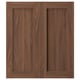 ENKÖPING Puerta gabinete bajo esquina, 2pz, marrón efecto de nogal, 13x30 "