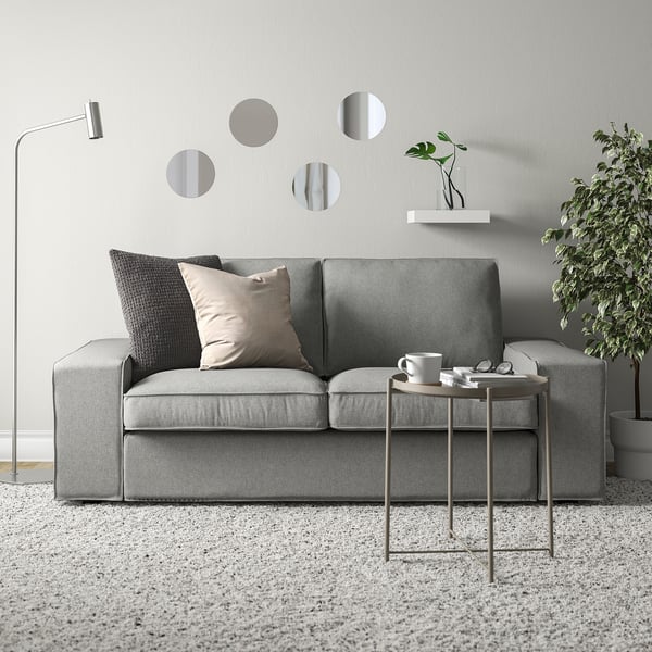 FÄRGEK Espejo decorativo, gris, 7 7/8 "