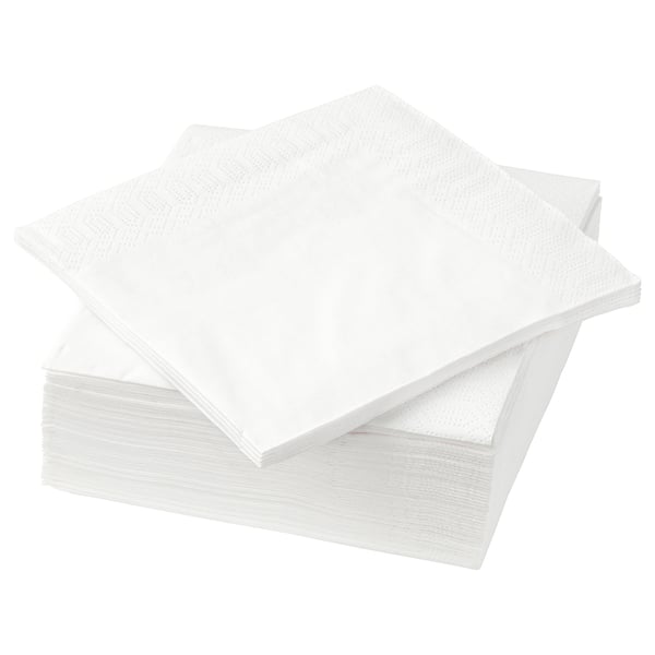 FANTASTISK Servilleta de papel, blanco, 9 ½x9 ½ "