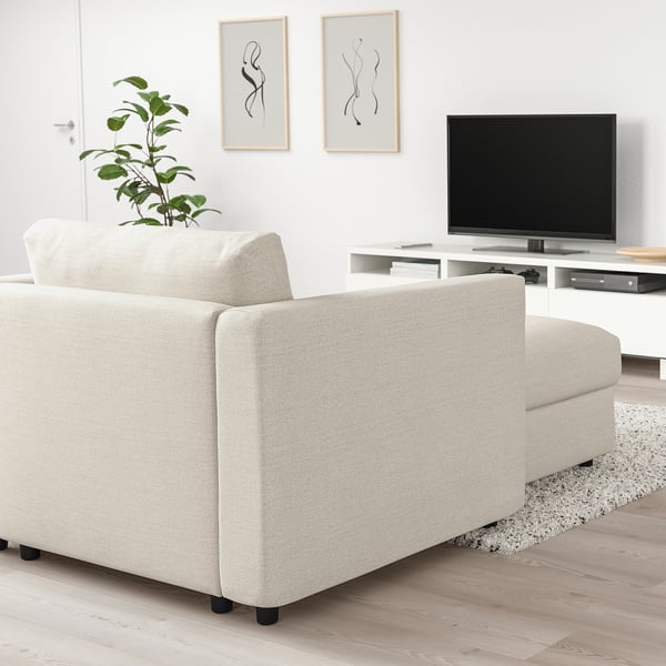 FINNALA Chaise longue, Gunnared beige