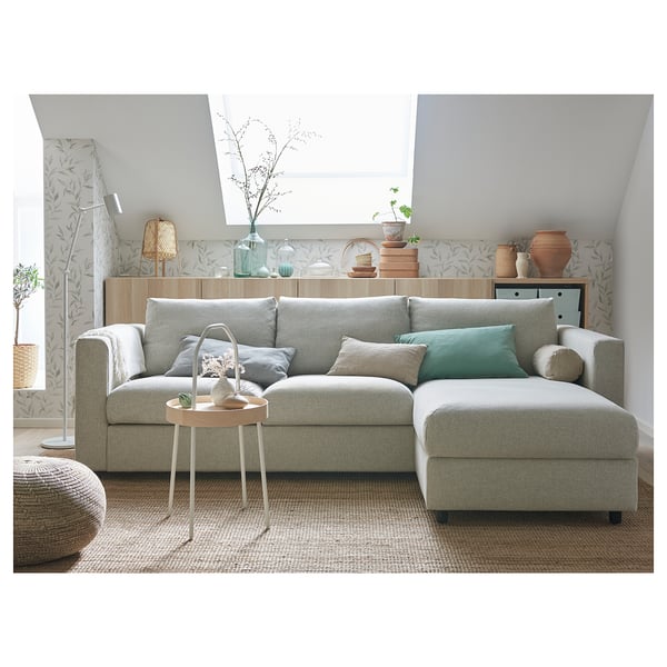 FINNALA Módulo seccional, 4 plazas, Gunnared beige