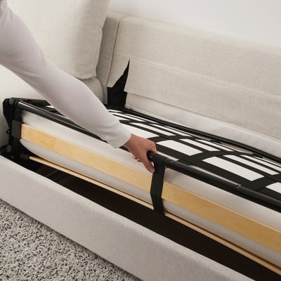 FINNALA Sofá cama+chaise longue, Gunnared beige