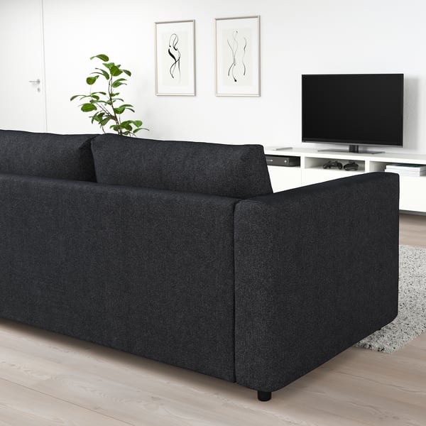 FINNALA Sofá cama, Tallmyra negro/gris