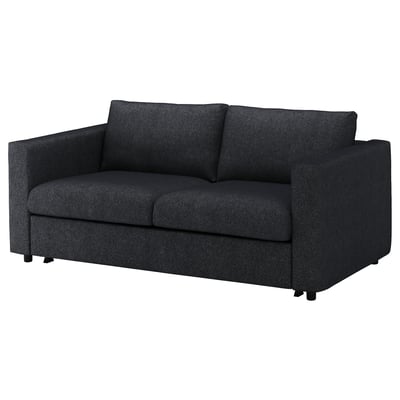 FINNALA Sofá cama, Tallmyra negro/gris