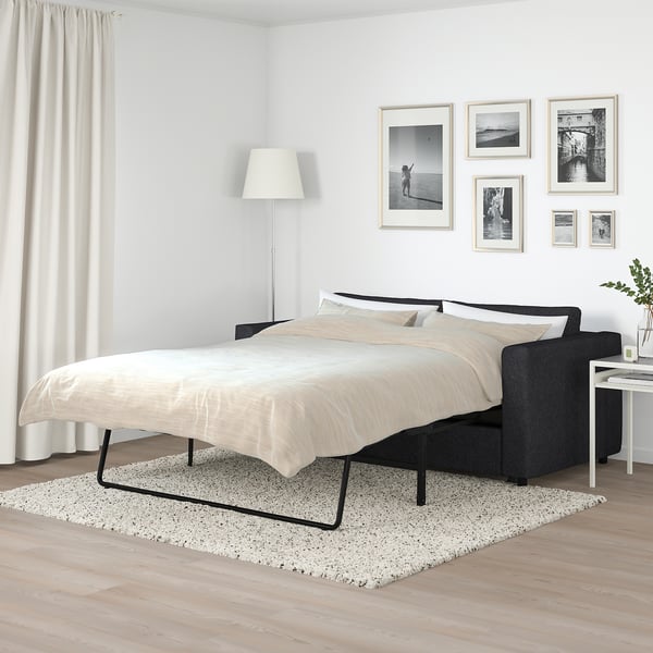 FINNALA Sofá cama, Tallmyra negro/gris