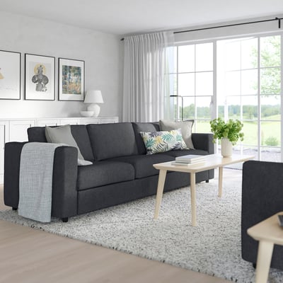 FINNALA Sofá, Tallmyra negro/gris