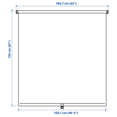 FÖNSTERBLAD Persiana enrollable opaca, blanco, 42x61 "