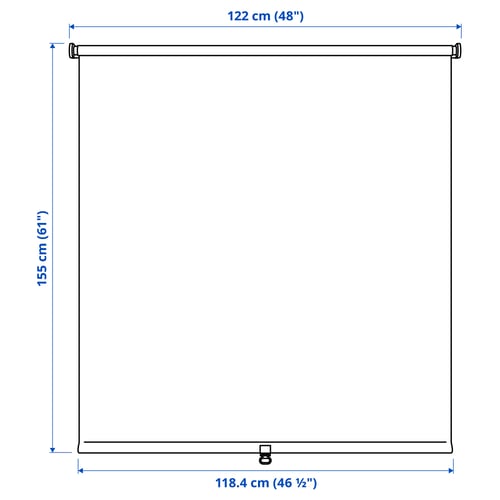 FÖNSTERBLAD Persiana enrollable opaca, blanco, 48x61 "
