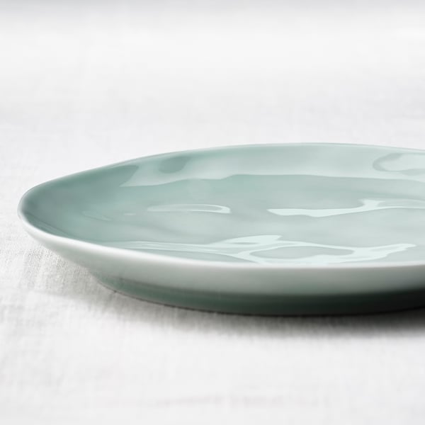 FORELLTETRA Plato, turquesa/gris, 7 ½ "