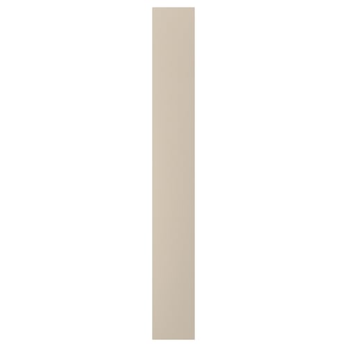 FORSAND Puerta con bisagras, beige grisáceo, 9 7/8x76 5/8 "