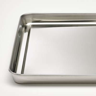 GRILLTIDER Bandeja para servir, acero inoxidable, 15 ¾x11 ¾ "