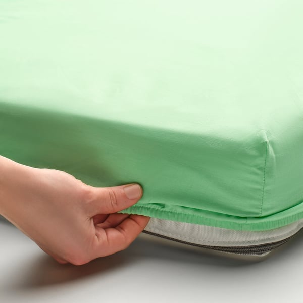 GRÖNFINK Ropa de cuna, 3 piezas, verde/turquesa, 27 ½x52 "