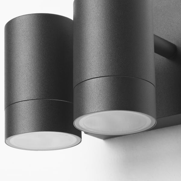GRÖNSPRÖT Lámpara pared cableada blanco, exterior negro