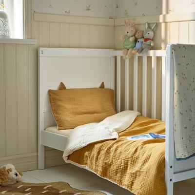 GULDVÄVARE Ropa de cuna, 3 piezas, amarillo oscuro/beige, 27 1/2x52 "