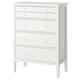 GULLABERG Gavetero de 6 cajones, blanco/función de anclaje/desbloqueo, 35x18 7/8x48 "