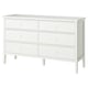 GULLABERG Gavetero de 6 cajones, blanco/función de anclaje/desbloqueo, 66 1/8x18 7/8x39 3/8 "