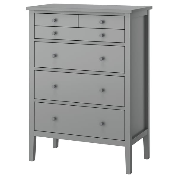 GULLABERG Gavetero de 6 cajones, gris/función de anclaje/desbloqueo, 35x18 7/8x48 "