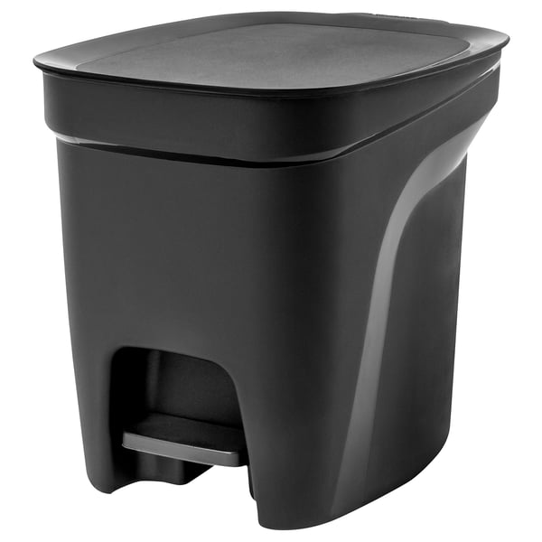 HÄCKSAX Cubo con pedal, negro, 2 gal